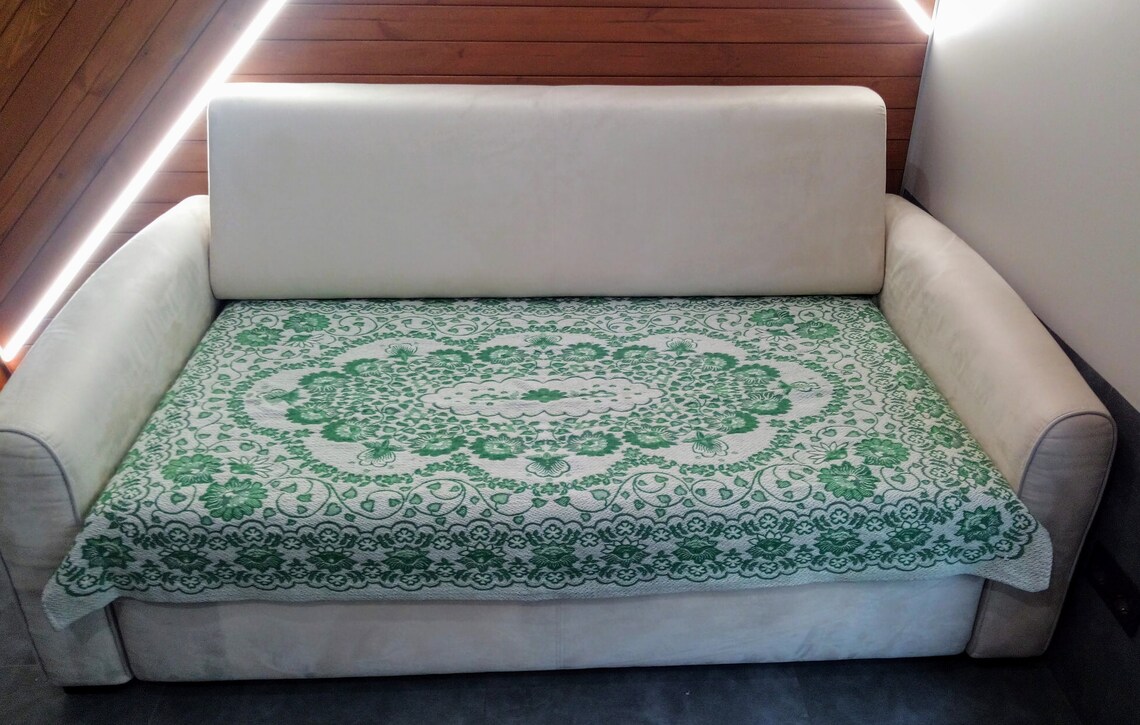 Russia Blanket. Vintage Green Blanket Soviet Heavy Blanket Etsy