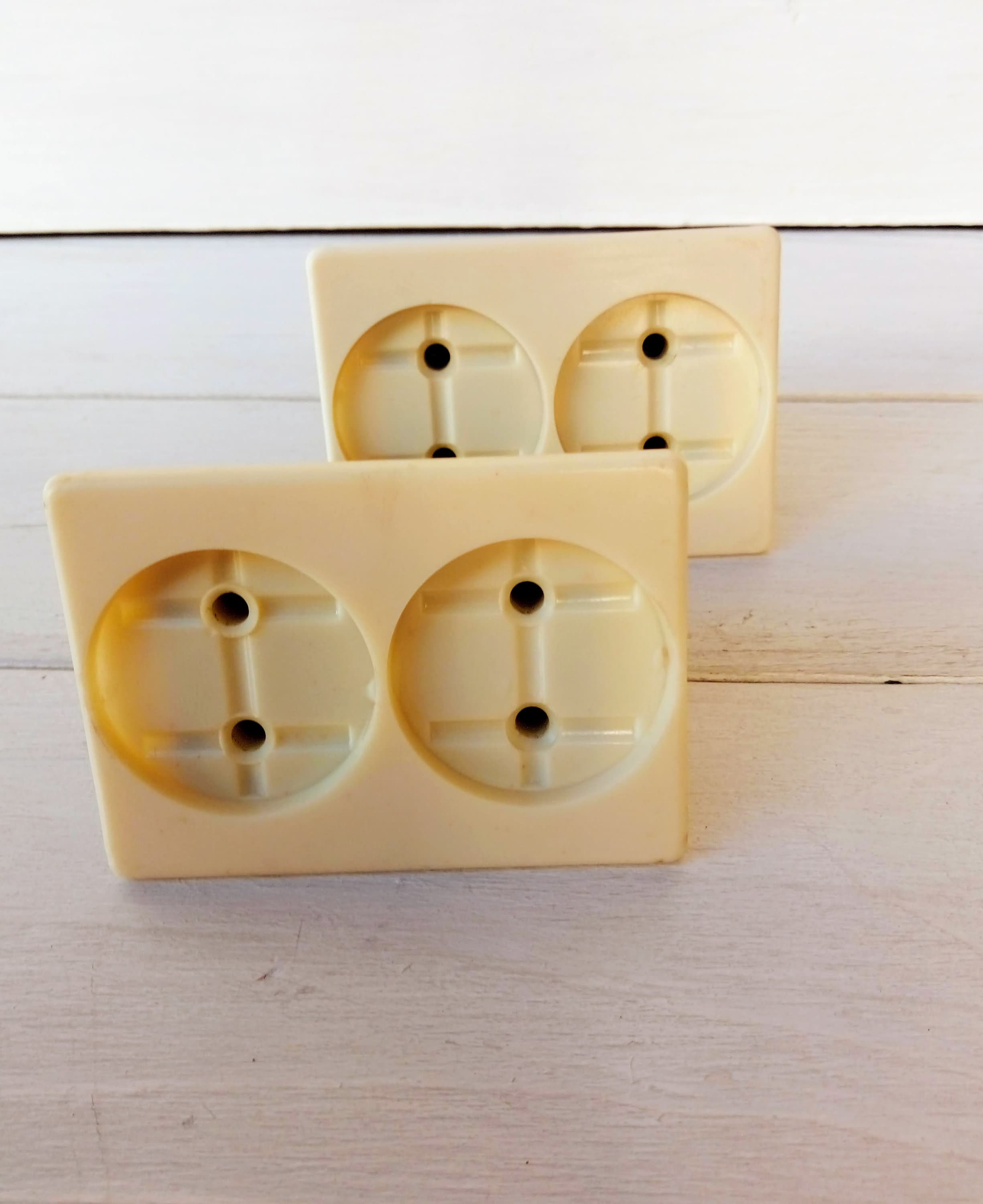 2 pcs Prise électrique, prise vintage, prise, prise URSS, fiche électrique, prise vintage, appareils électriques, prise adaptateur secteur 220 V