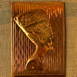 Retro embossing USSR vintage metal old, knocked down stamping relief picture