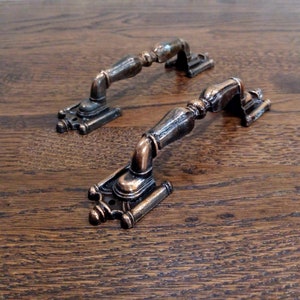 Pair of Soviet vintage door handles. Doors knob. Vintage door handle. Door knockers. Retro door handle. Antique nocker