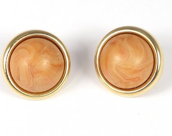 Napier beige and gold vintage earrings