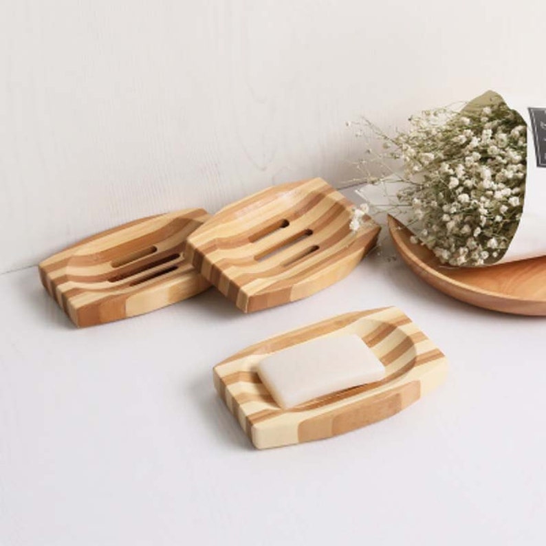 Ecofriendly Bamboo Soap Dish Etsy