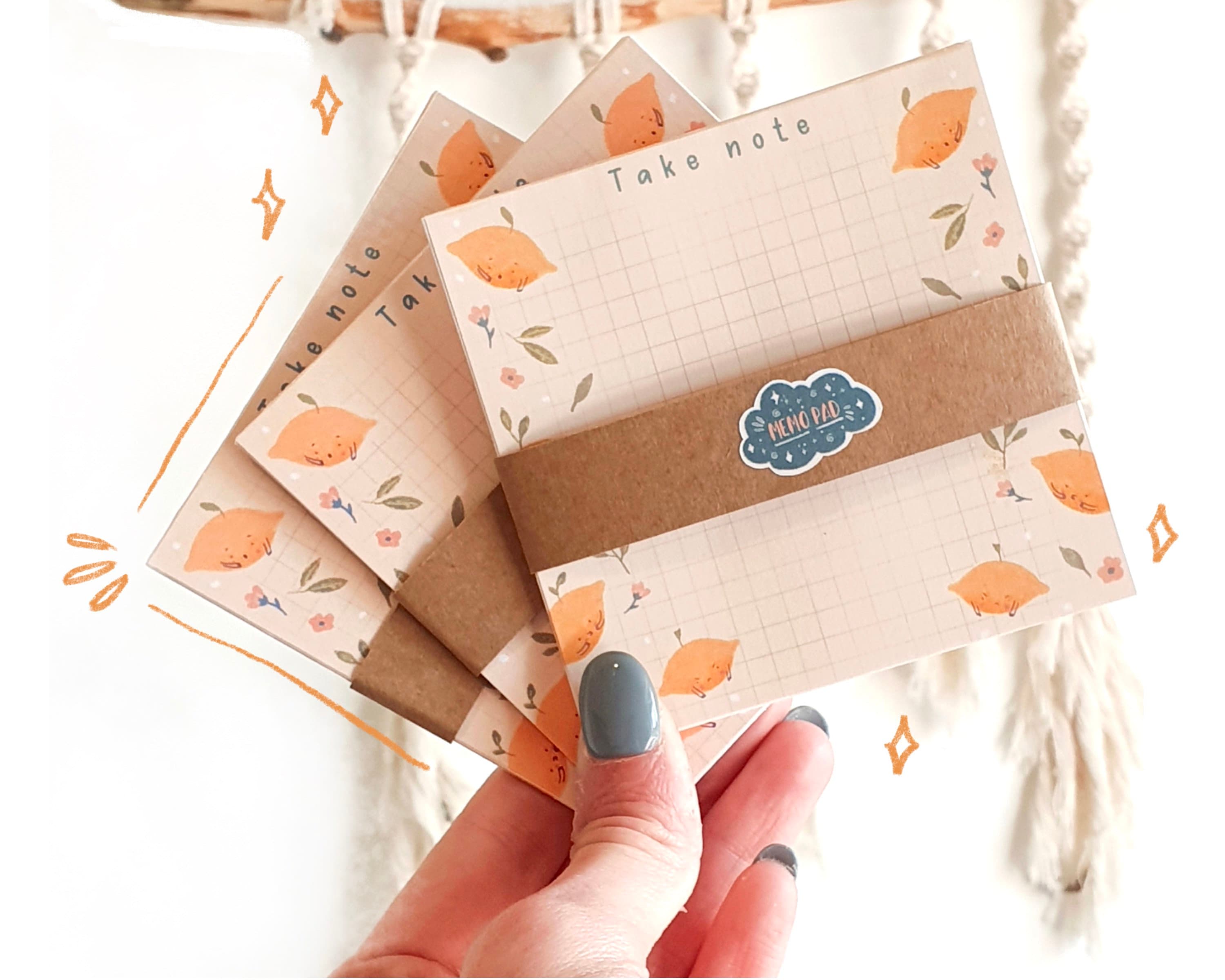 Handmade memo pad illustrated memo pad cute memo page Etsy