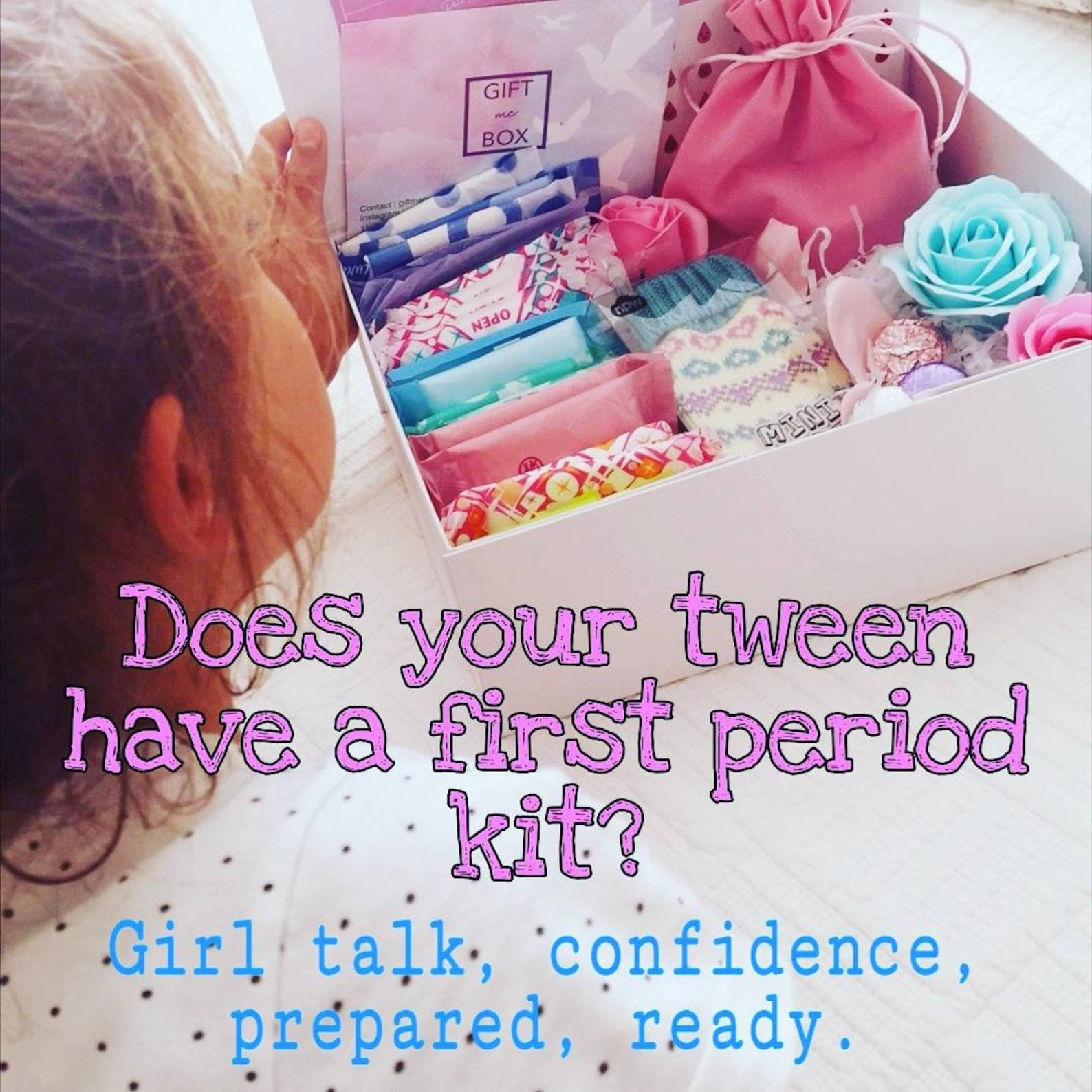 Deluxe First Period Kit Gift for Girls Keepsake Box Coming Etsy Canada