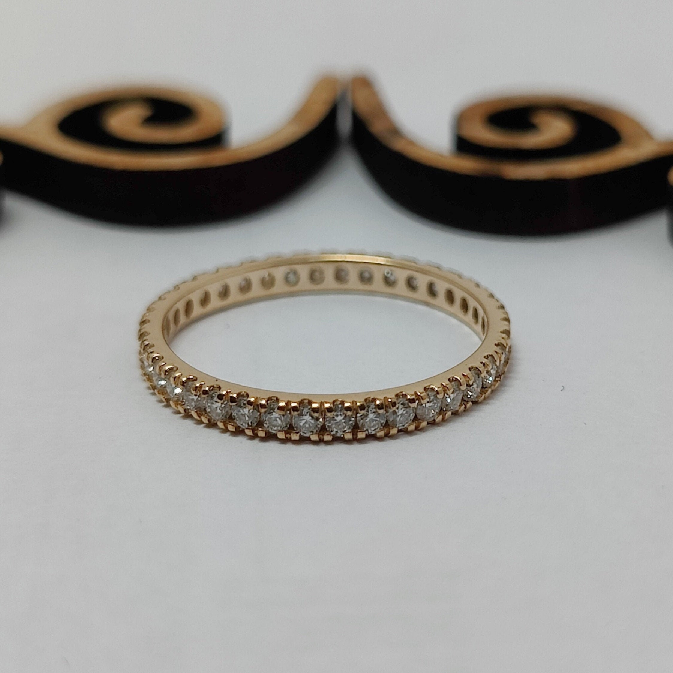 Thin Eternity Band Eternity Ring Wedding Dainty Ring Etsy