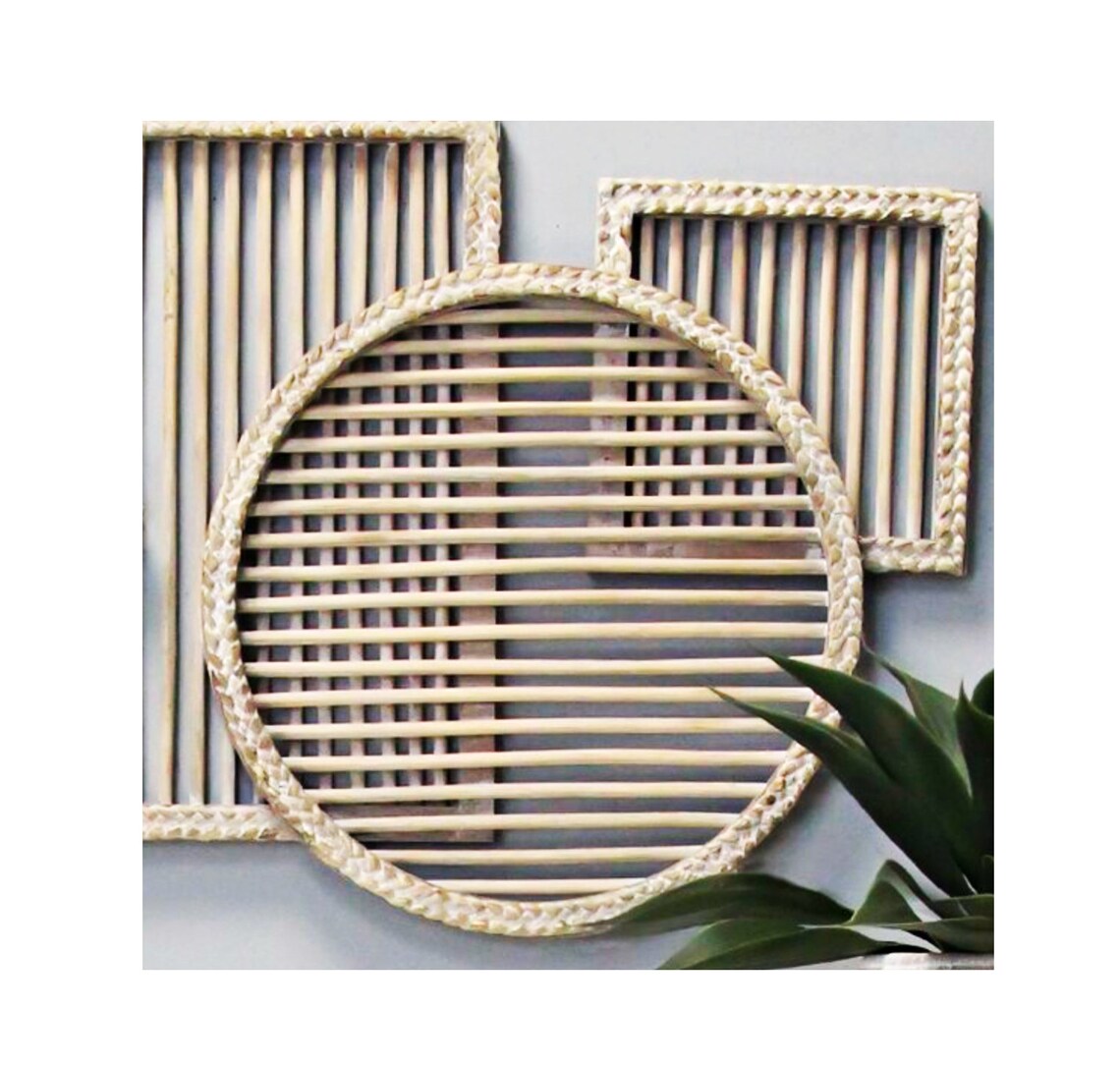 Rattan Large Handmade Wall Art Décor Etsy