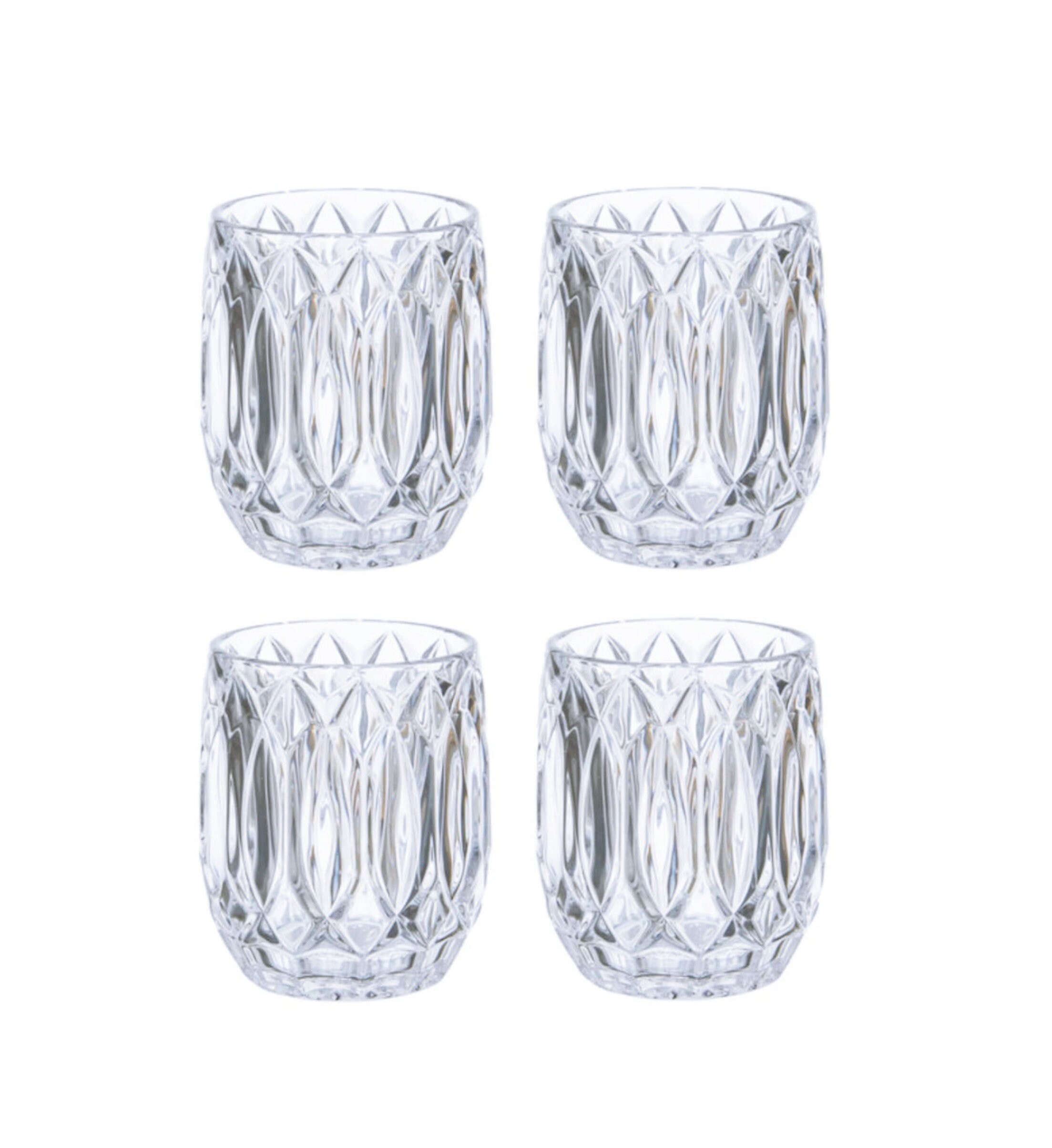 Set Of 4 Mikasa Saxon Crystal Whisky Tumblers Box Etsy