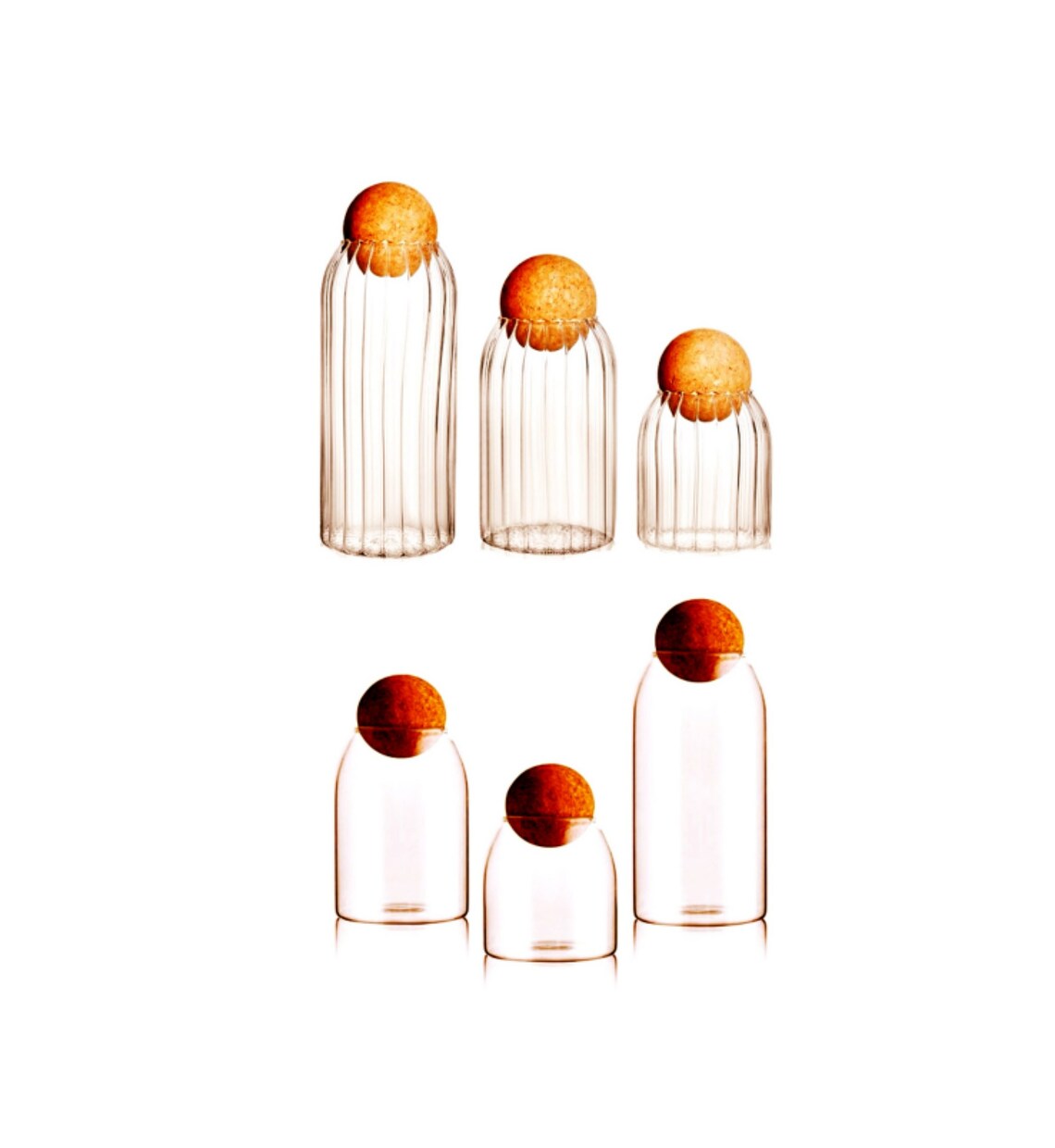 Glass Jars 3 Piece Lead Free Glass Kitchen Canisters With Etsy