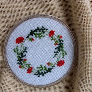 4x Variaciones de los posavasos plásticos hechos a mano Cross Stitch Mesa Decoración Tazas de café