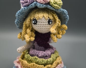 Cotton yarn doll - unicorn cupcake based on a model created by Croc's Betty