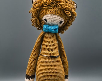 Cotton yarn doll - Loni, the lion