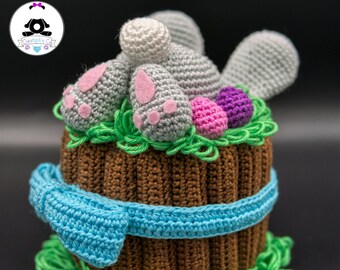 Cotton thread storage box - Easter Bunny