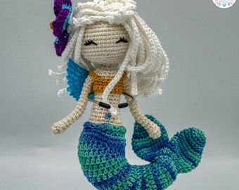 Cotton thread doll - Bridget the little mermaid