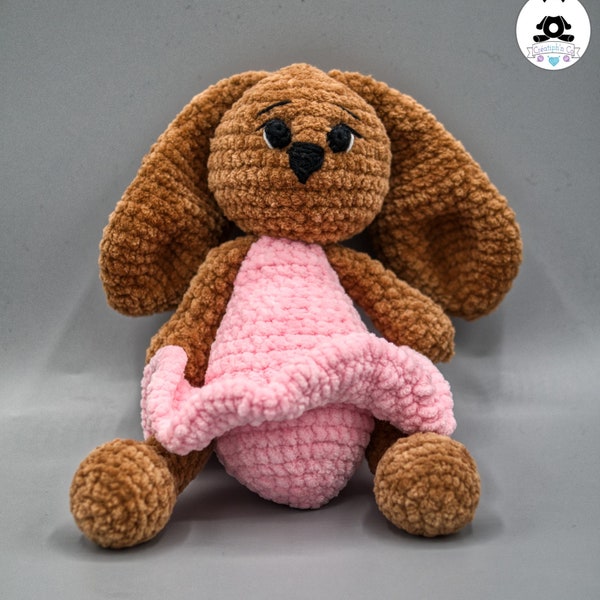 Peluche velours - Clara la ballerine fait main pour cadeau enfant