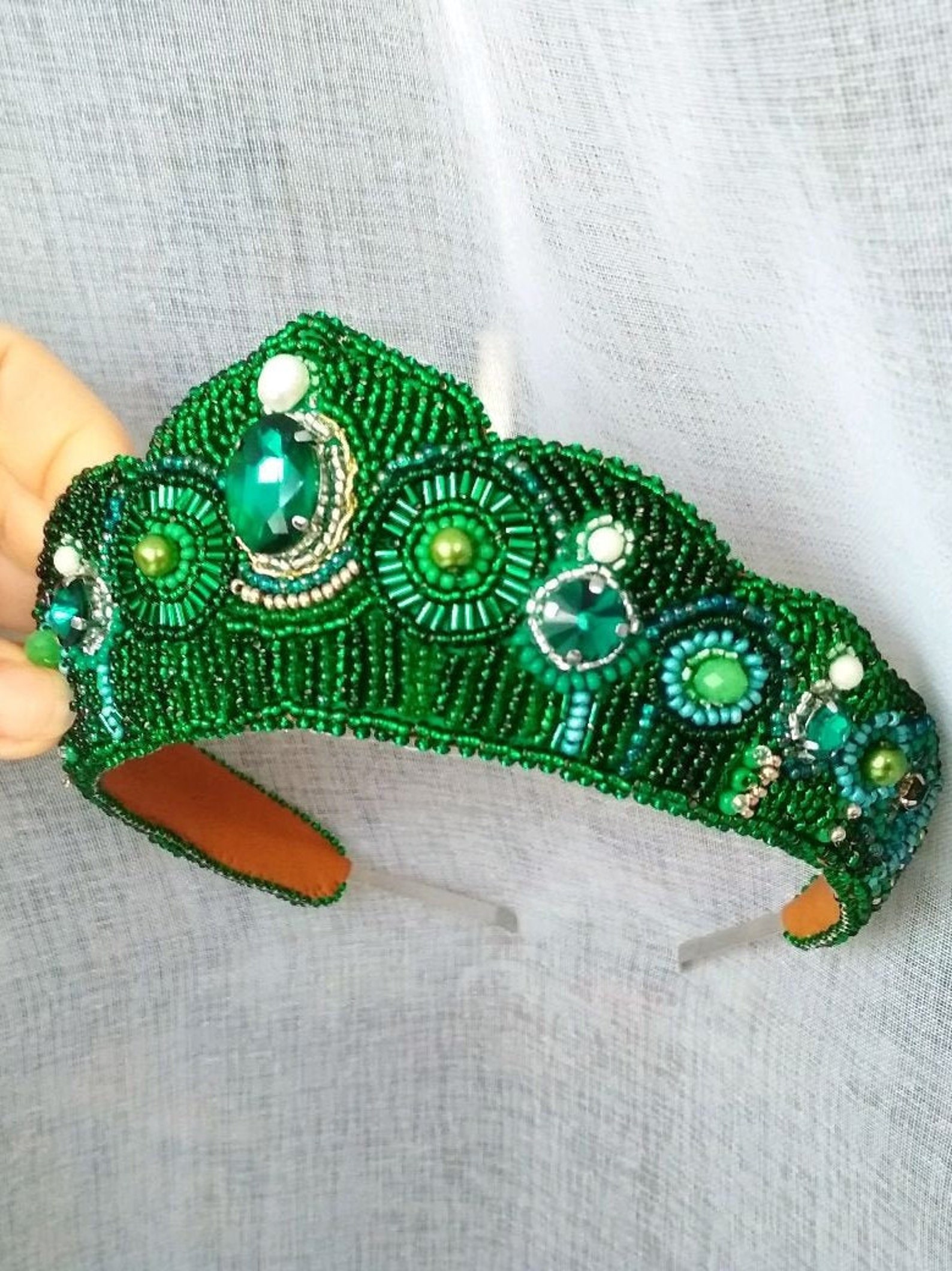 Kokoshniktiara emerald Etsy