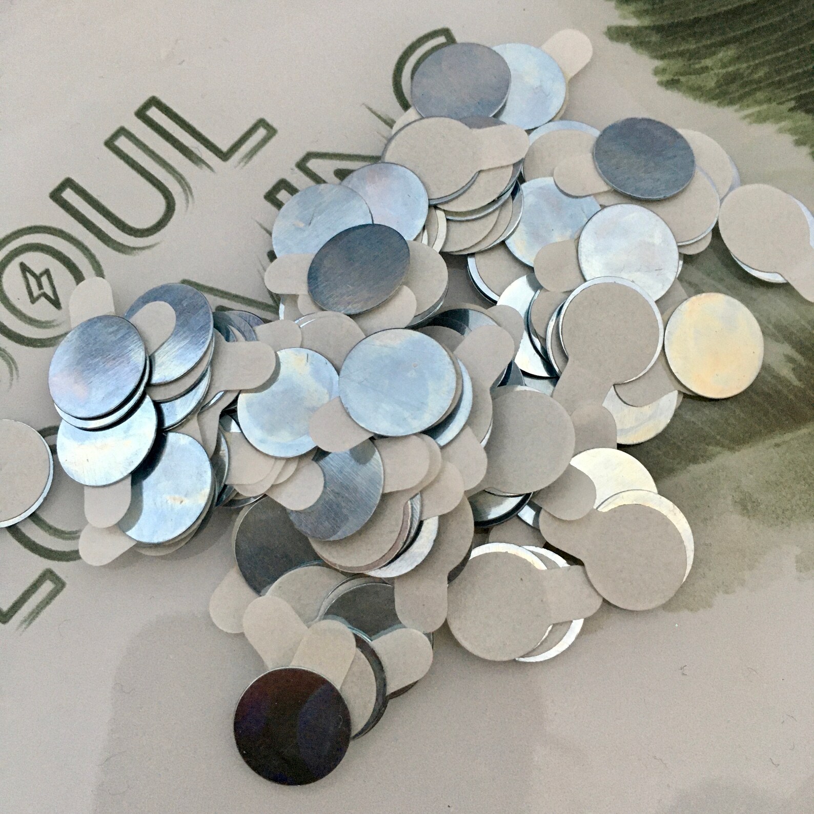 Selfadhesive, Metal Stickers set of 20 Etsy