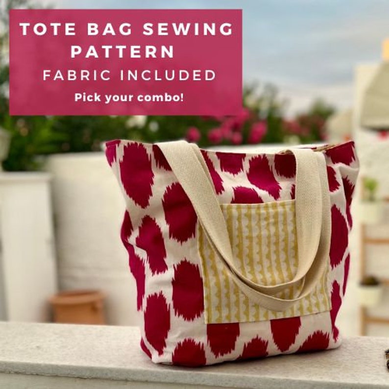 Tote Bag Sewing Pattern fabric Included Etsy