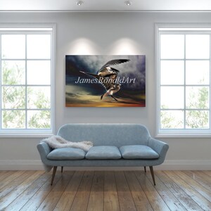Stormy Skies - Print; Photograph in Watercolor; Wall Art;  Ocean; Beach; Sea Life