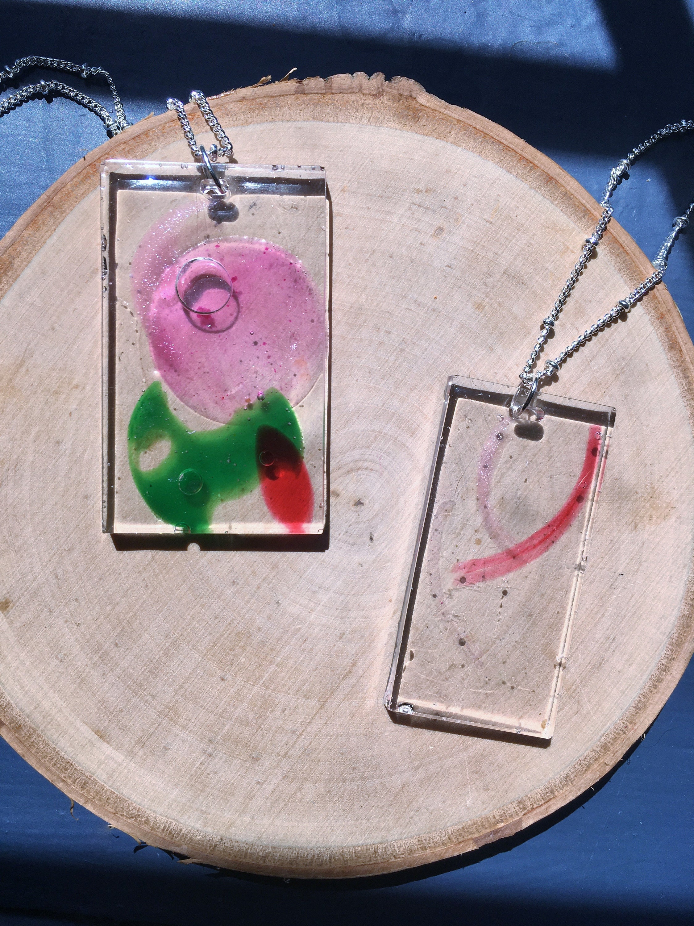 Stained Glass Bubble Epoxy Art One of a Kind Clear Colorful Etsy