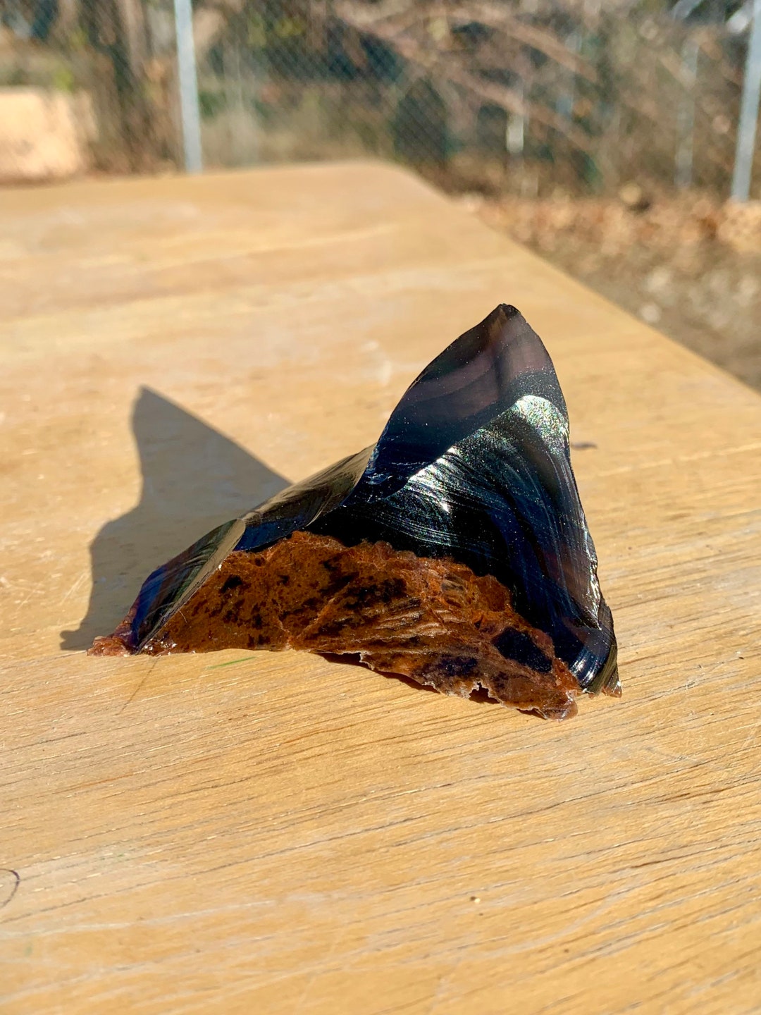 Obsidian Volcanic Glass W/mahogany and Pink - Etsy