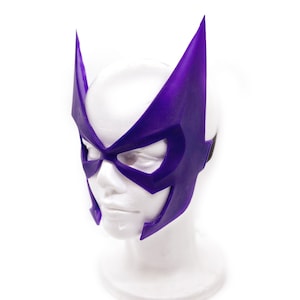 Masque cosplay violet, héros justicier