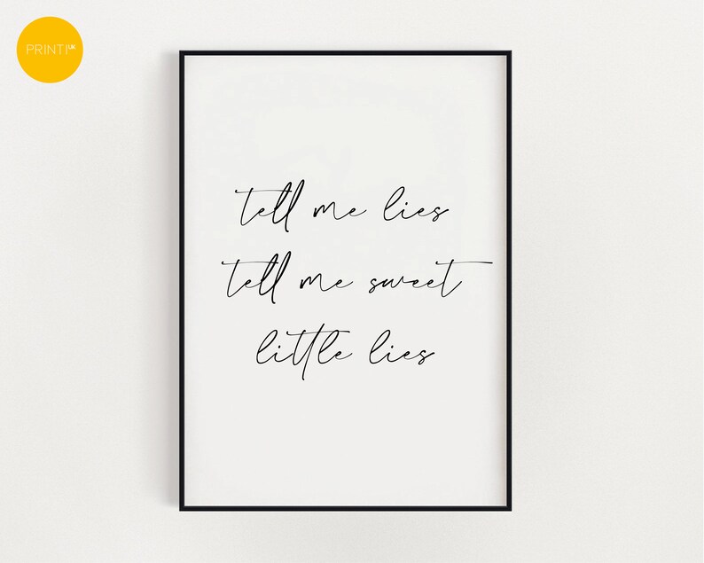 Little Lies Fleetwood Mac Printi.uk Music Print Etsy