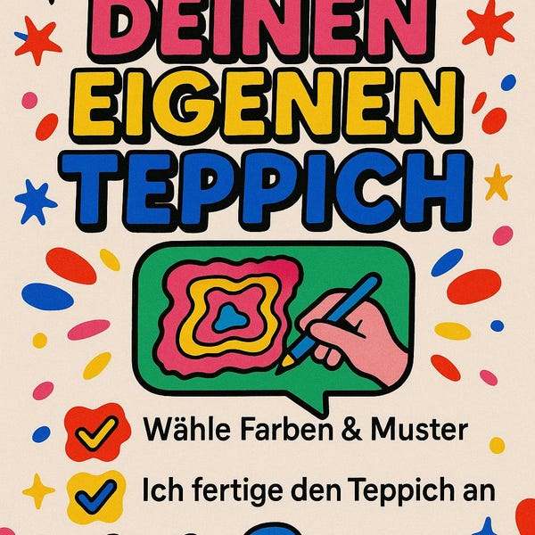 Custom-made rug made to order. Handmade custom rug. Design your own color and pattern. Personalized Christmas gift.