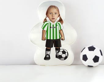Cojín del Betis Personalizado Futbol Regalo Original Fanáticos con tu equipo Equipo Nombre y Número    Día Del Padre Cumpleaños novio Amigo