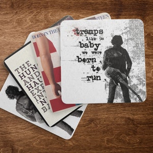 Posavasos  bruce springsteen, fans de “El jefe” Elije tus favoritos para crear un conjunto de recuerdos, regalo ideal amantes de la música