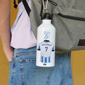 Real sociedad botella de agua para niños personalizada , regalos de real sociedad personalizados con nombre, botella de agua para niños