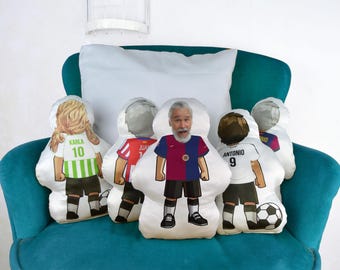 Cojín con foto Barça Personalizado Futbol Regalo Original Fanáticos  tu equipo Equipo Nombre y Número día Del Padre Cumpleaños novio Amigo