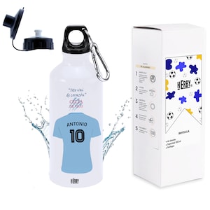 Botella del Celta de Vigo personalizada con nombre bidón de agua para niños 600 ml