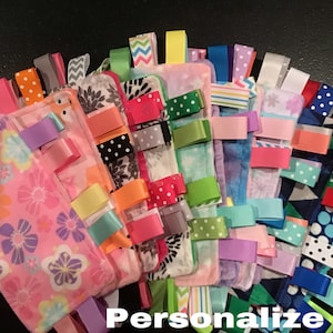 TAG Minky Sensory Lovey Blanket.  Personalization Available.