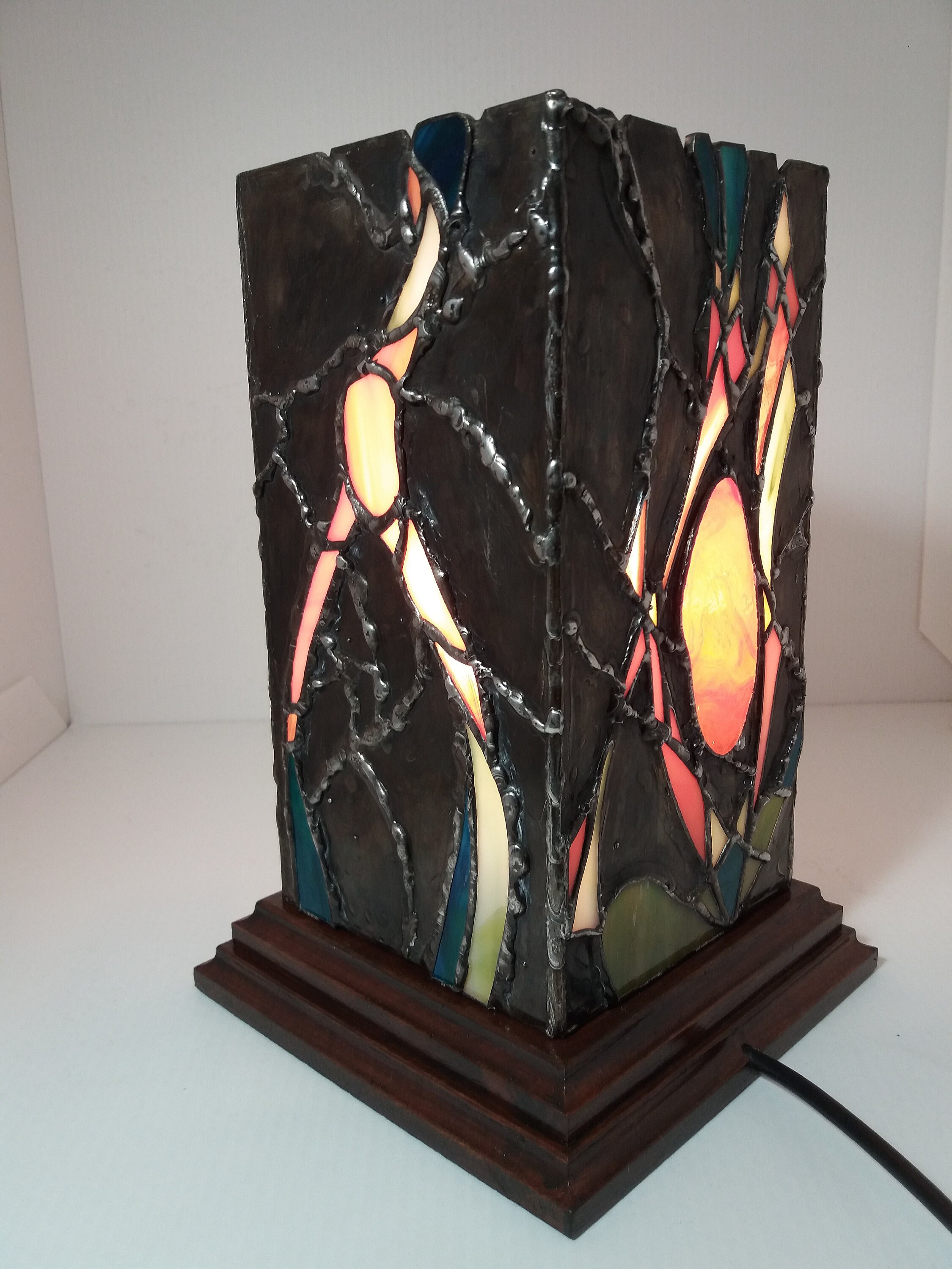 Tiffany technique stained glass hand made unique gift Etsy