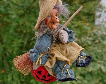 Винтажная немецкая кукла удачи, кухонная ведьма для подвешивания, статуэтка сказочной ведьмы