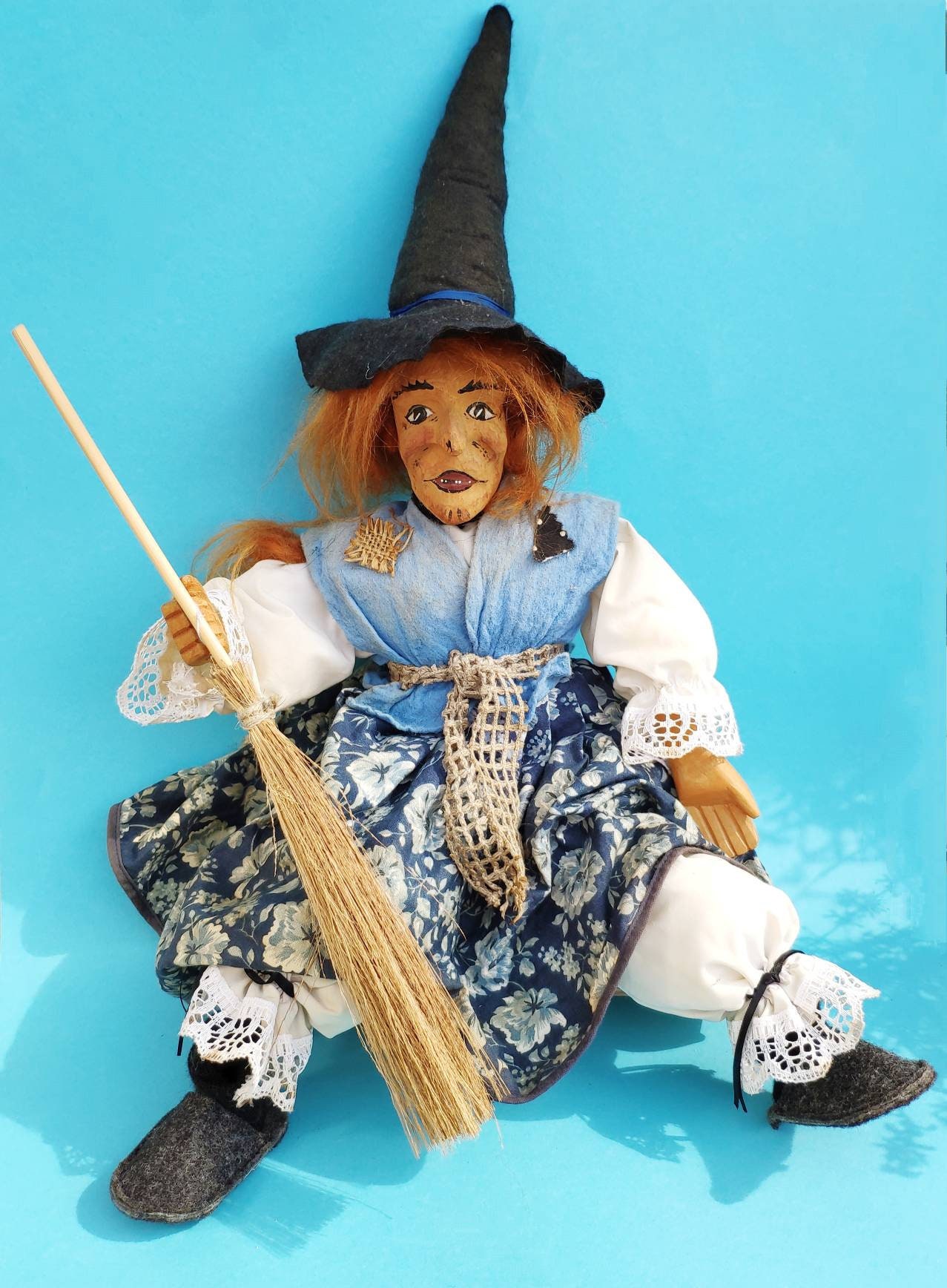 German vintage Good luck Kitchen Witch doll for hanging Fairy | Etsy