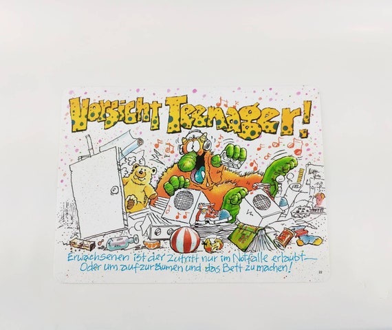 Vintage 80s Kids Room Sign Funny Poster Poster Prints Door Etsy