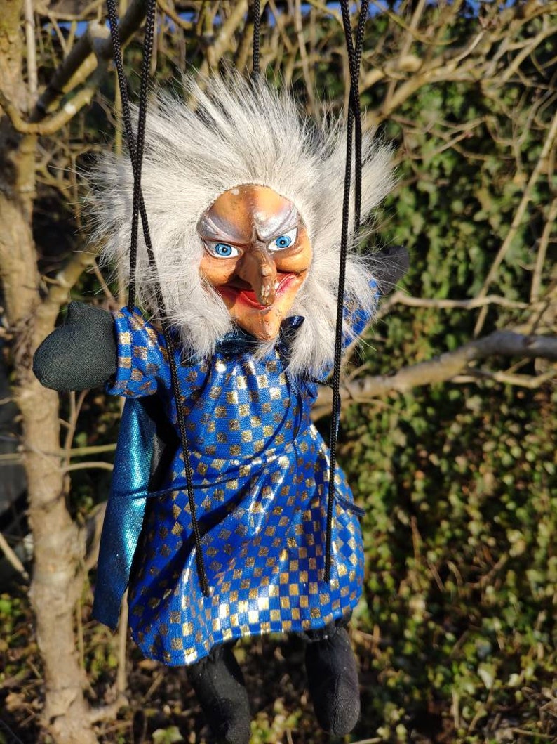 Vintage German Good Luck Kitchen Witch Puppet Witch Etsy