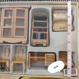 Miniature vintage furniture for doll house Dollhouse toys Retro doll furniture