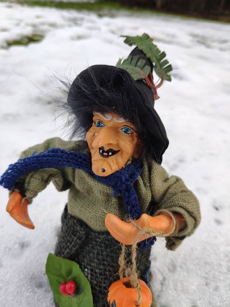 German Vintage Kitchen Witch Doll Fairy Witch Figurine Rag | Etsy