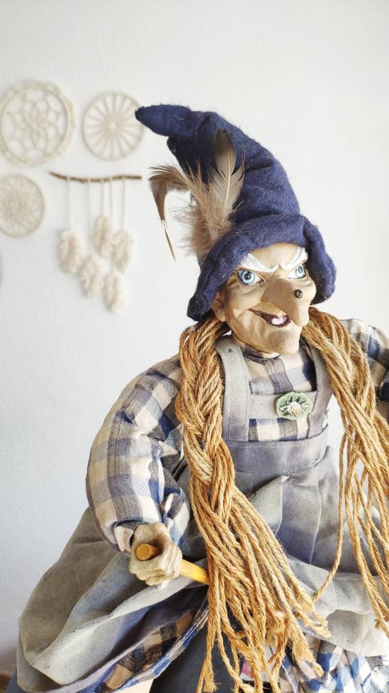 Vintage German Kitchen Witch doll for hanging Fairy Witch Etsy