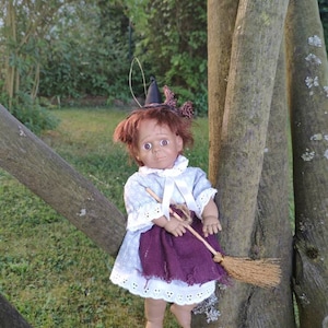 Vintage German  Good luck Kitchen Witch doll  for hanging Fairy Witch Figurine Retro Home decor