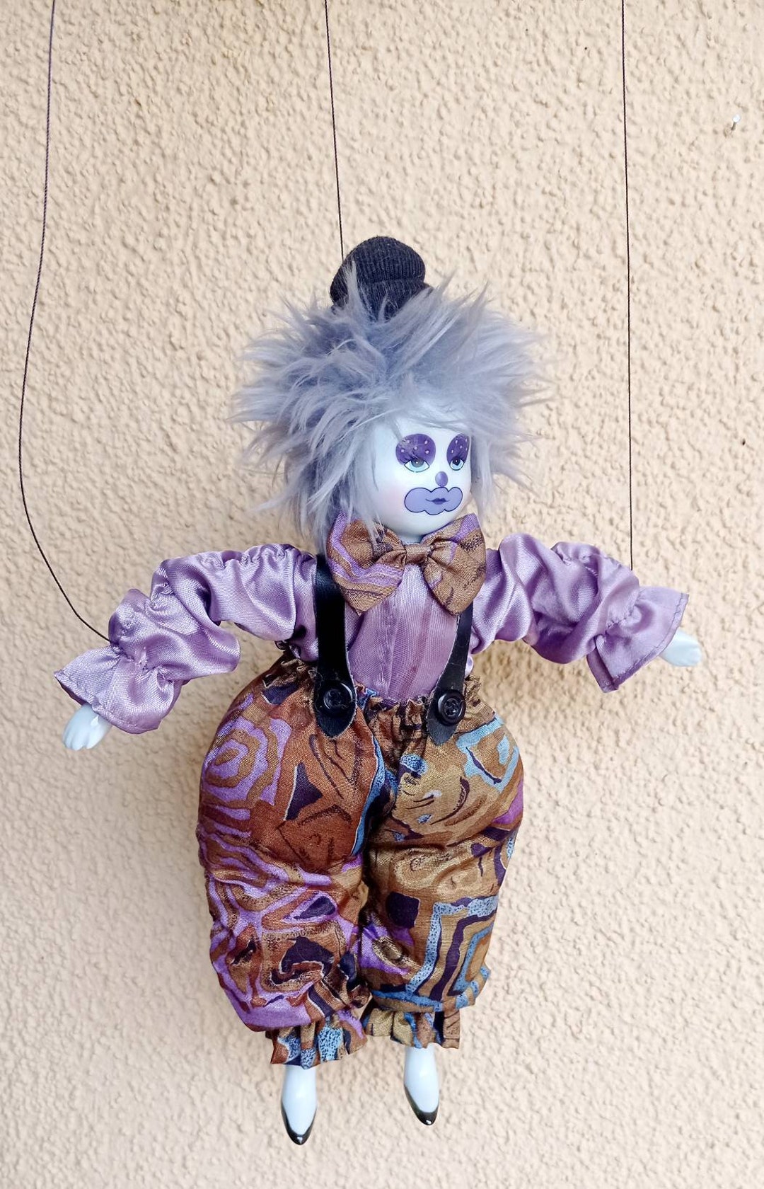 Vintage German Clown Made of Porcelain With Hand Painted Face Etsy