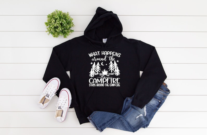 Hoodie Fall Hoodie Campfire Hoodie  Womens Hoodie image 0