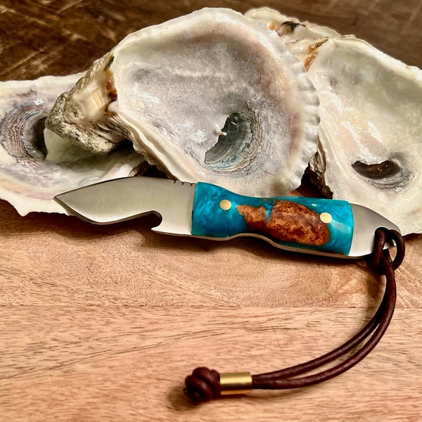 Custom oyster shucker w/bottle opener