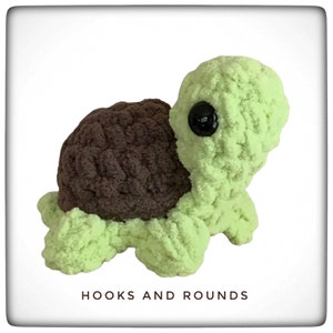 Crochet turtle plush, small pocket turtle gifts, handmade tortoise, stuffed crocheted animal, Sea creature, birthday or Easter basket gift