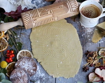 Circuit Embossing Rolling Pin - Ideal Gift for the Technology geek in your life!