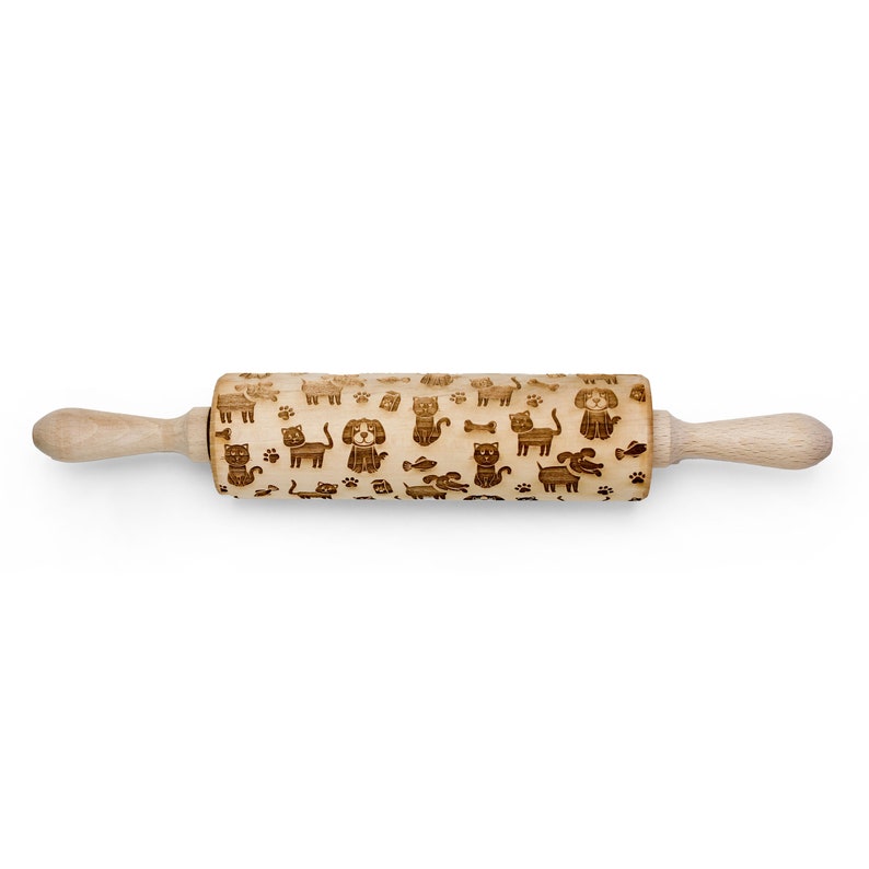 Cats and Dogs Embossing Rolling Pin image 2