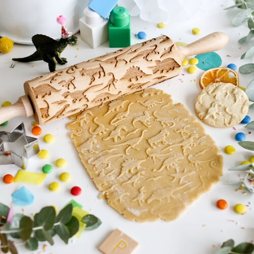 Dinosaur Embossing Rolling Pin Etsy UK