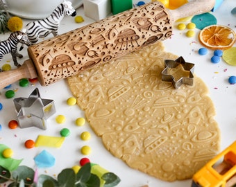 Space One Embossing Rolling Pin - Kids fun Cookies